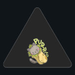 Sticker Triangulaire Purrito T Funny Chat Pun Burrito Taco<br><div class="desc">Purrito T Funny Chat Pun Burrito Taco</div>