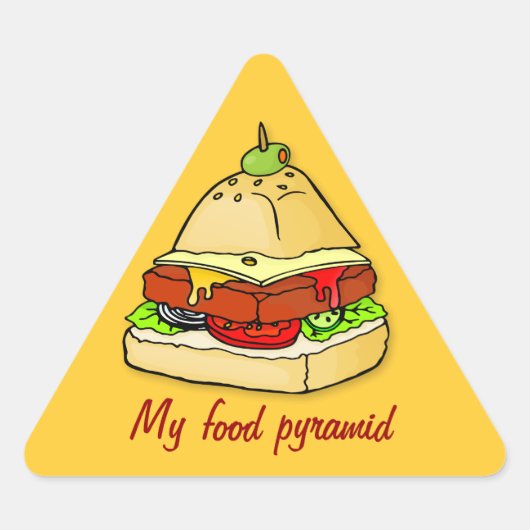 Sticker Triangulaire Pyramide Burger (Devant)