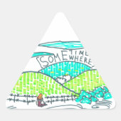 Sticker Triangulaire Quelque part / Parfois (Devant)