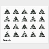 Sticker Triangulaire RAB Rockabilly Impression Zèbre Noir & Blanc (Feuille)