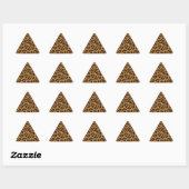 Sticker Triangulaire RAB Rockabilly Imprimé Léopard Marron Or (Feuille)