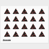 Sticker Triangulaire RAB Rockabilly très cerise cerises sur noir (Feuille)