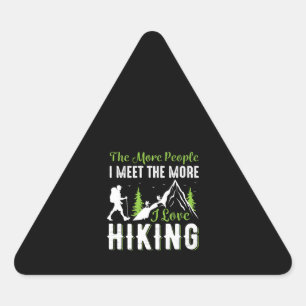 Sticker Triangulaire Randonnée Funny Vacation Hike Mountain Graphisme