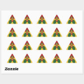 Sticker Triangulaire Rasta Colours Art Abstrait Imprimer (Feuille)