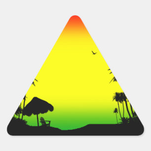 Sticker Triangulaire rasta de relaxation