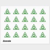 Sticker Triangulaire Recycler (Feuille)