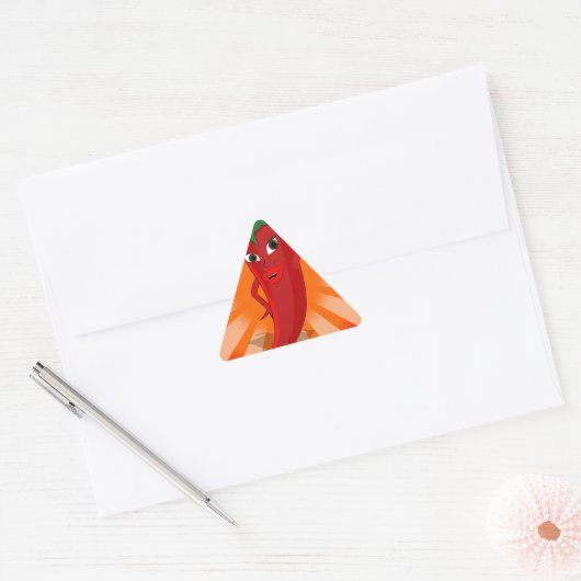 Sticker Triangulaire Red Pepper Superstar (Enveloppe)