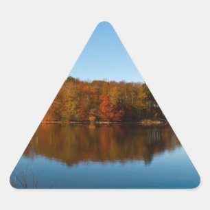 Sticker Triangulaire Réflexions des lacs d'automne