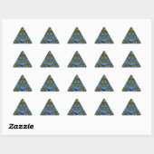 Sticker Triangulaire Regardez mes courbes bleues (Feuille)