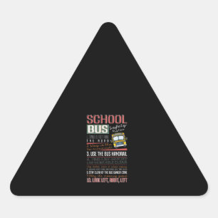 Sticker Triangulaire Règles de sécurité des autobus scolaires T, Conduc