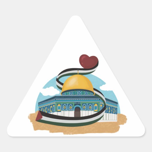 Sticker Triangulaire Rejoignez le mouvement pour la justice et la solid (Devant)