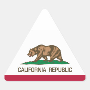 Sticker Triangulaire République de Californie (drapeau d'État)
