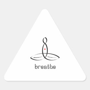 Sticker Triangulaire Respirez - le style de fantaisie noir