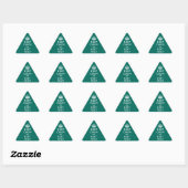 Sticker Triangulaire Restez calme et ayez votre texte Turquoise (Feuille)
