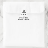 Sticker Triangulaire Restez Calme Et Commencez La Révolution (Sac)