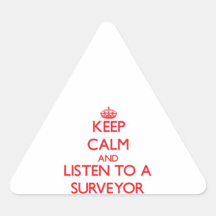 Sticker Triangulaire Restez calme et écoutez un surintendant