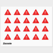 Sticker Triangulaire Restez Calme Et Ho Ho Ho Accent Red Snowflakes (Feuille)
