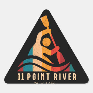 Sticker Triangulaire Rétro 11 Point River Kayaking