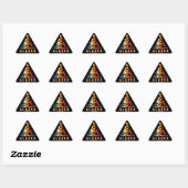 Sticker Triangulaire Retro Alaska Kayak (Feuille)