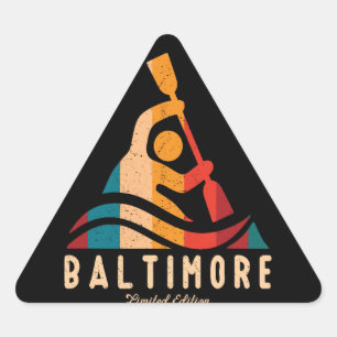 Sticker Triangulaire Retro Baltimore Kayak