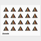 Sticker Triangulaire Retro Chicago River Kayak (Feuille)