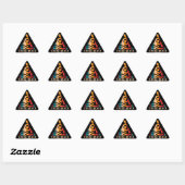 Sticker Triangulaire Retro Cocoa Beach Kayak (Feuille)