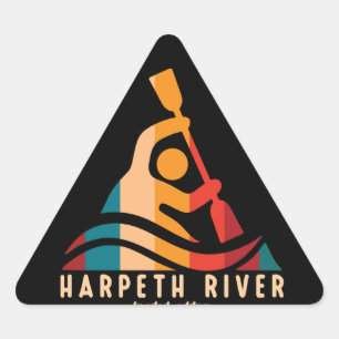 Sticker Triangulaire Retro Harpeth River Kayak