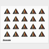 Sticker Triangulaire Retro Lady Bird Kayaking (Feuille)