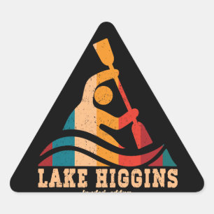 Sticker Triangulaire Retro Lake Higgins Kayak