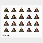 Sticker Triangulaire Retro Oahu Kayak (Feuille)