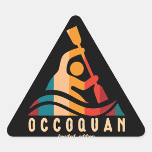 Sticker Triangulaire Rétro Occoquan Kayaking