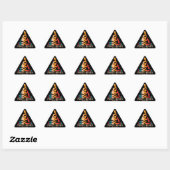 Sticker Triangulaire Retro Piney River Kayak (Feuille)