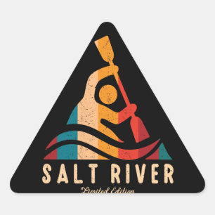 Sticker Triangulaire Retro Salt River Kayak