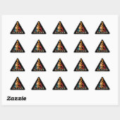 Sticker Triangulaire Retro Salt River Kayak (Feuille)