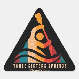 Sticker Triangulaire Retro Trois Soeurs Springs Kayak