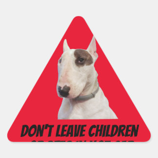 Sticker Triangulaire Rex Le téléviseur Terrier Avertissement autocollan