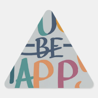 Sticker Triangulaire Rire est heureux