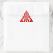 Sticker Triangulaire Romantique Red Hearts Art Motif Imprimer (Sac)