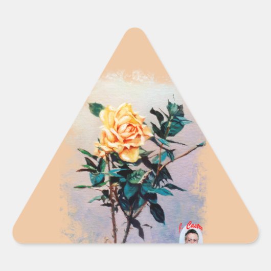 Sticker Triangulaire Rosa/Rose (Devant)