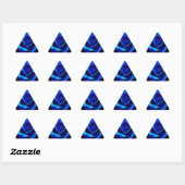 Sticker Triangulaire Rose bleu spectaculaire (Feuille)