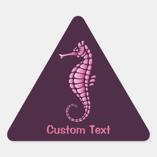Sticker Triangulaire Rose hippocampe (Devant)