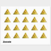 Sticker Triangulaire Rose jaune sauvage (Feuille)