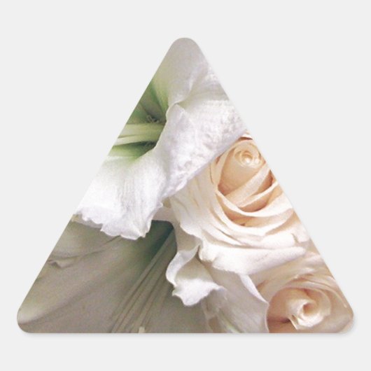 Sticker Triangulaire Roses de l'amour Lys de la vie_ (Devant)