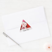 Sticker Triangulaire Roses "Merci" personnalisés (Enveloppe)