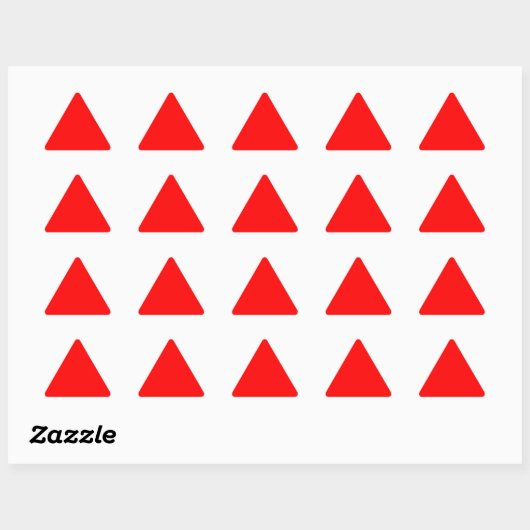 Sticker Triangulaire Rouge (Feuille)