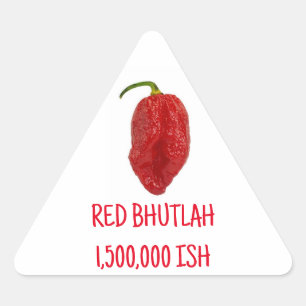 STICKER TRIANGULAIRE ROUGE BHUTLA SUPER POIVRE CHAUD
