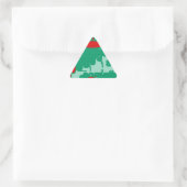 Sticker Triangulaire rouge et vert 1123 art abstrait (Sac)
