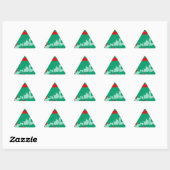 Sticker Triangulaire rouge et vert 1123 art abstrait (Feuille)