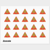 Sticker Triangulaire Rouge or vert Mandala Art Imprimer (Feuille)