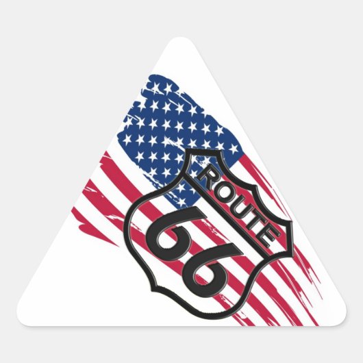 Sticker Triangulaire Route 66 (Devant)
